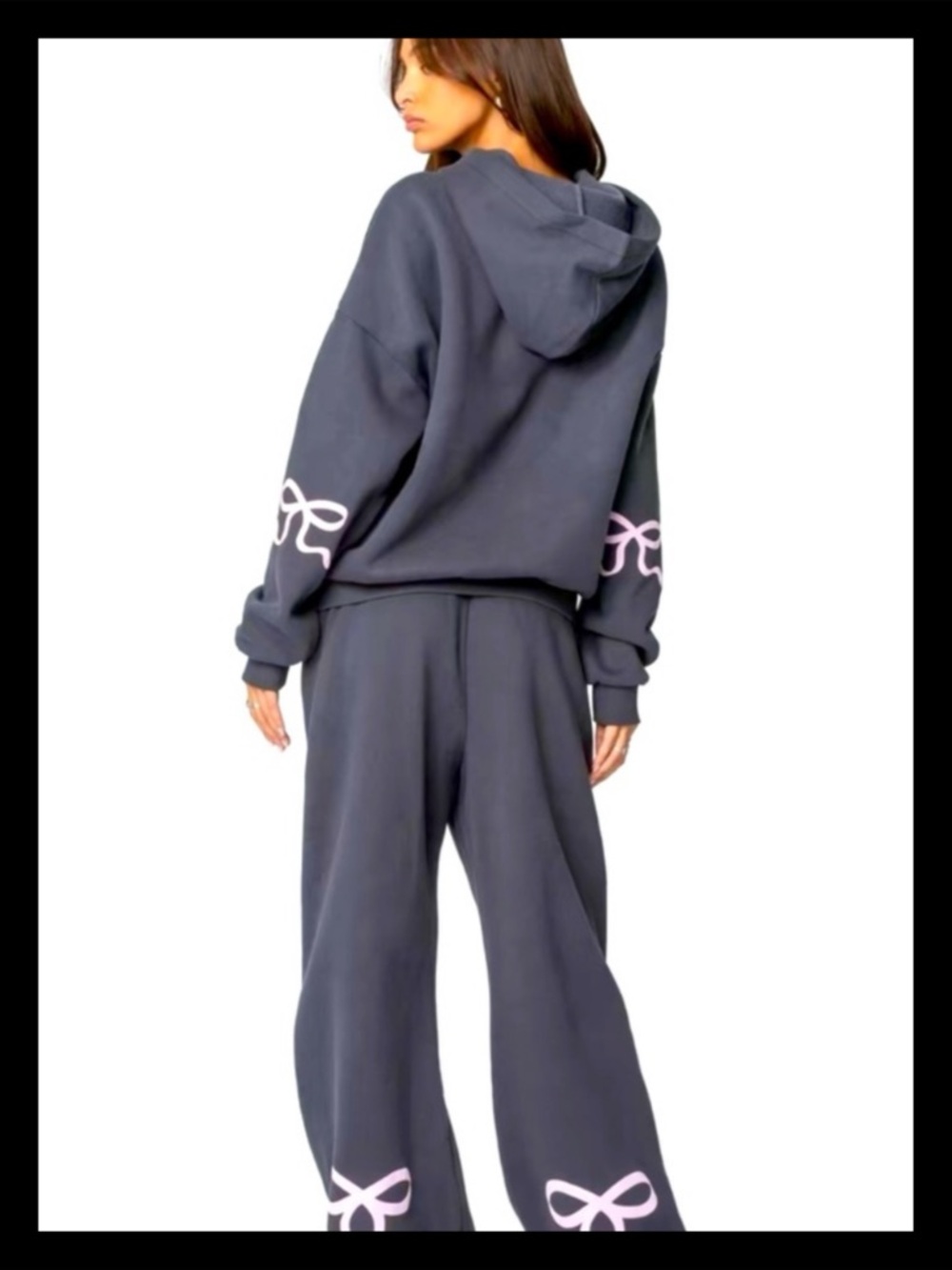 💕Edikted Booney Bow Detail Sweatshirt & Sweatpants Outfit NWT💕